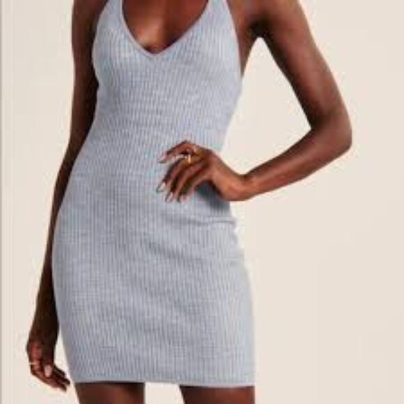 A&F Elevated Knit Halter Mini Dress - Picture 1 of 6